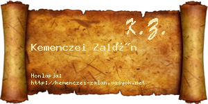 Kemenczei Zalán névjegykártya