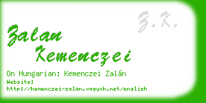 zalan kemenczei business card